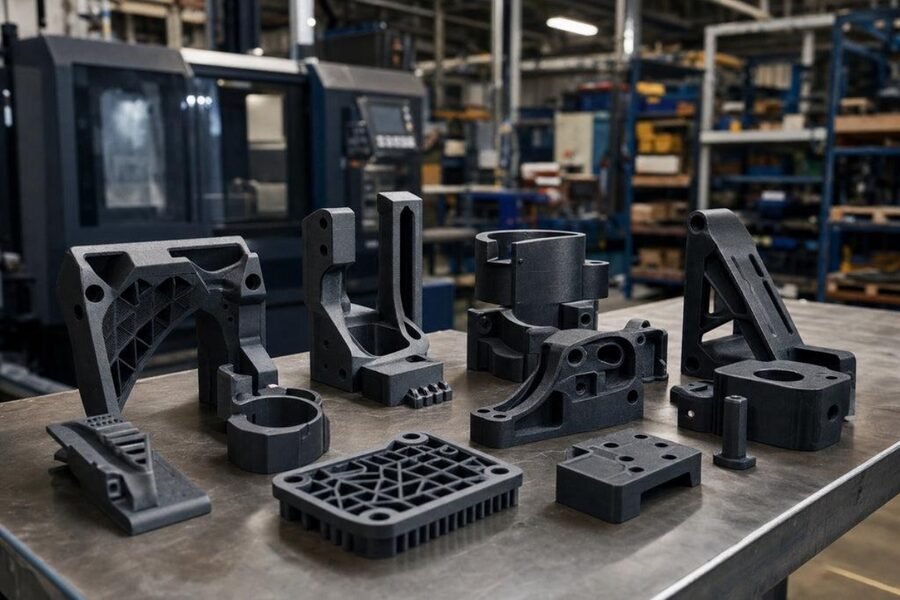 Conjunto de peças técnicas impressas em FDM